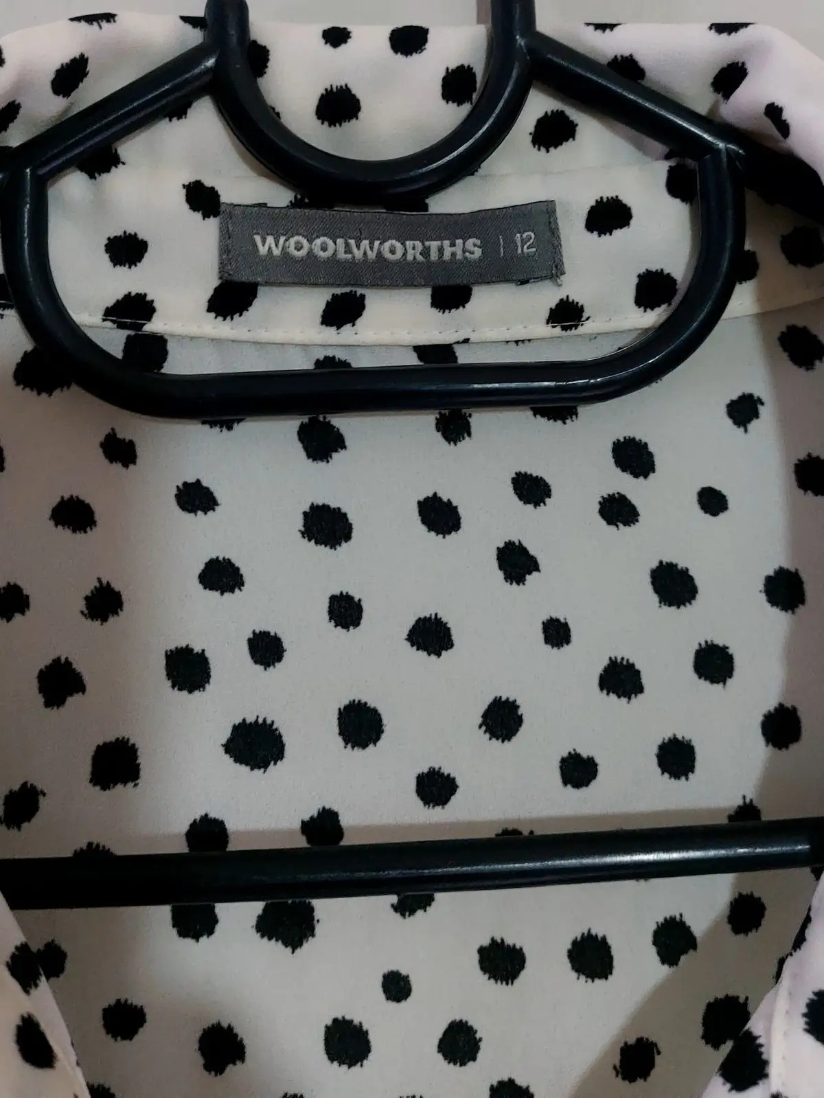 Woolworths Polka Dot Long Sleeve Blouse Size 12