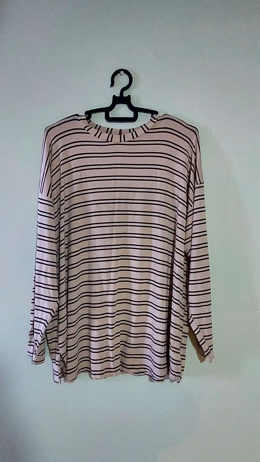 2x Long Sleeve Tops Yellow Polka Dot Beige Striped Bundle XL