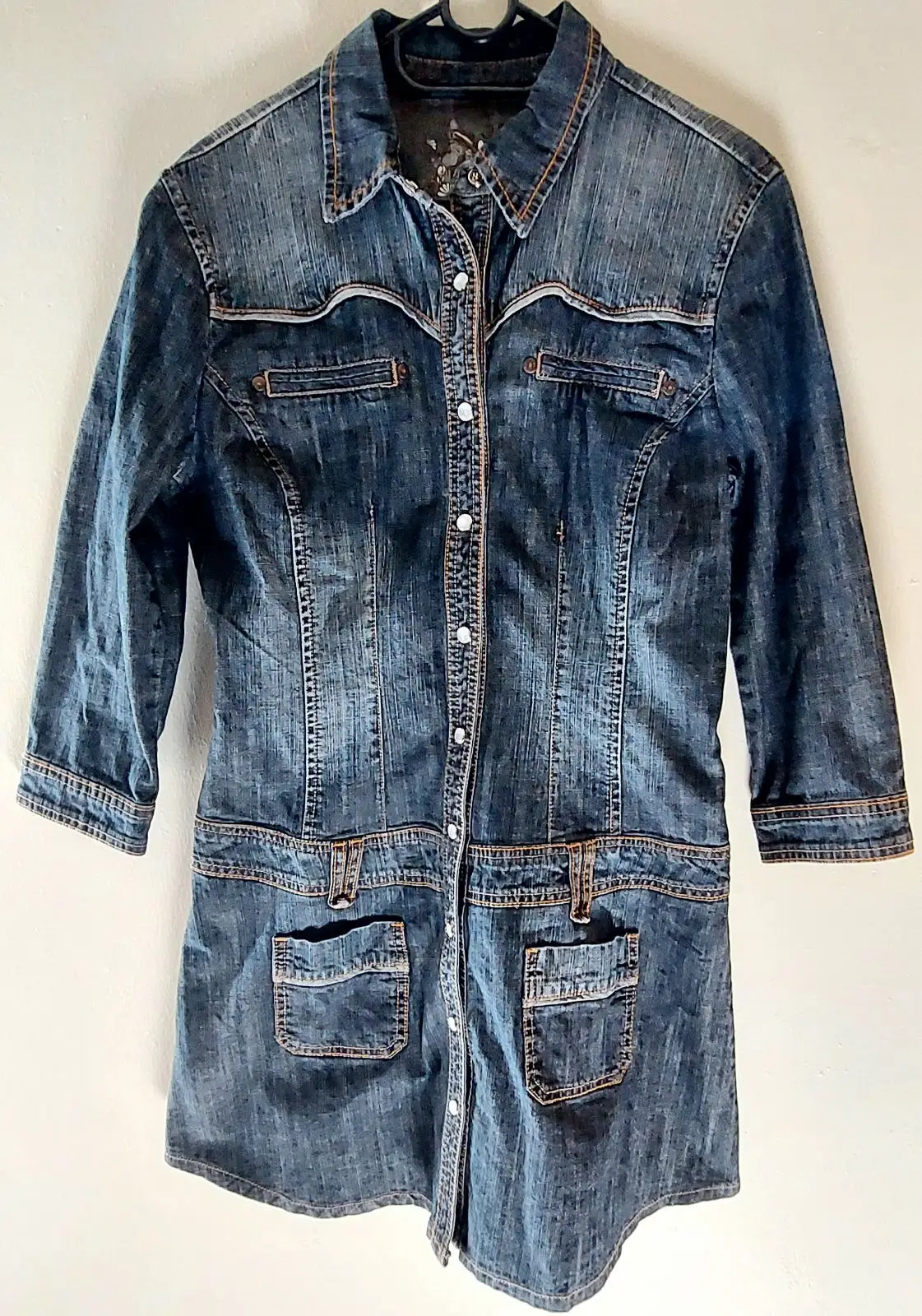 Woolworths Blue Denim Button-Up Dress Size 12