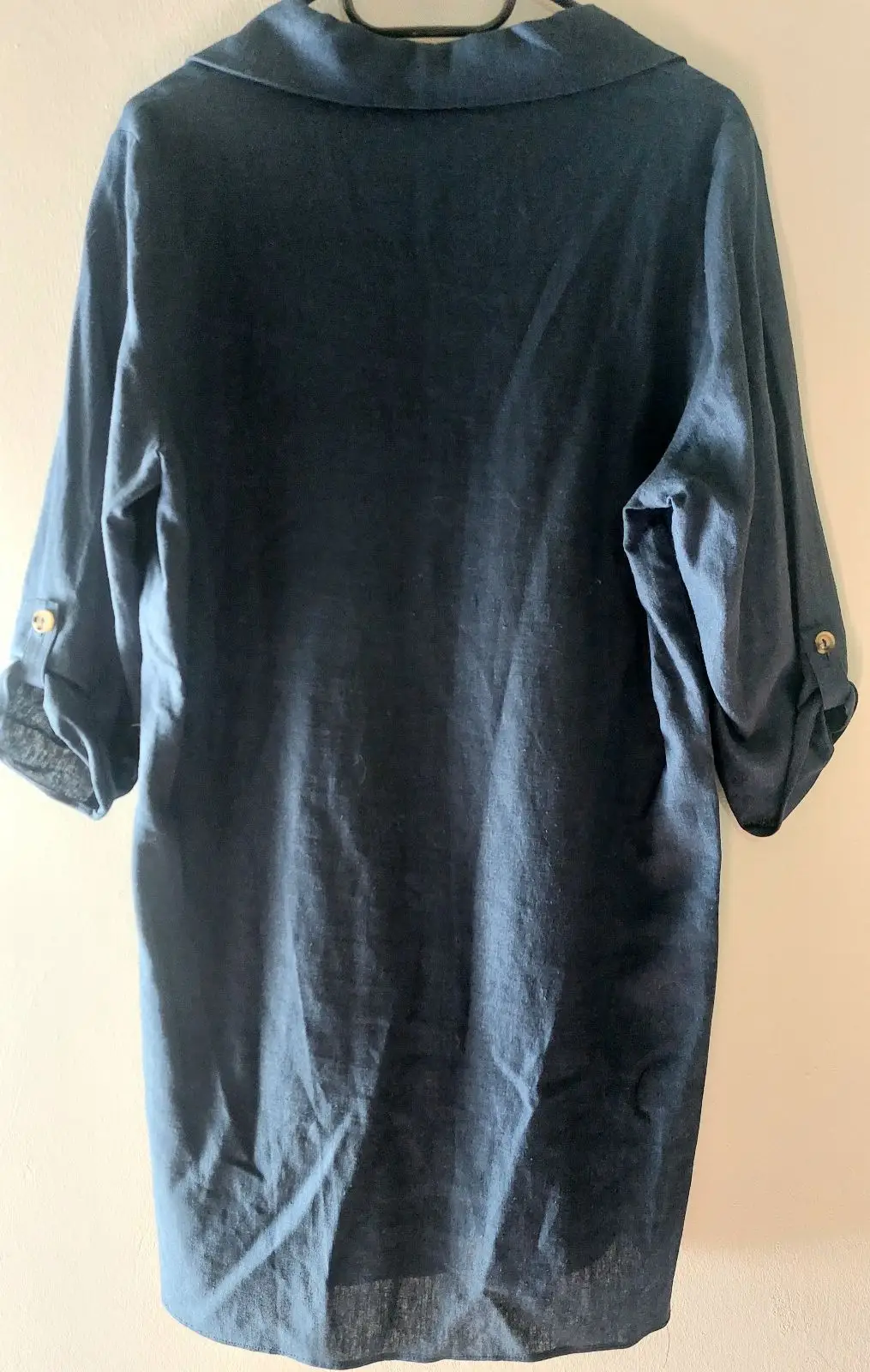 Contempo Blue Button-Front Top Size 14