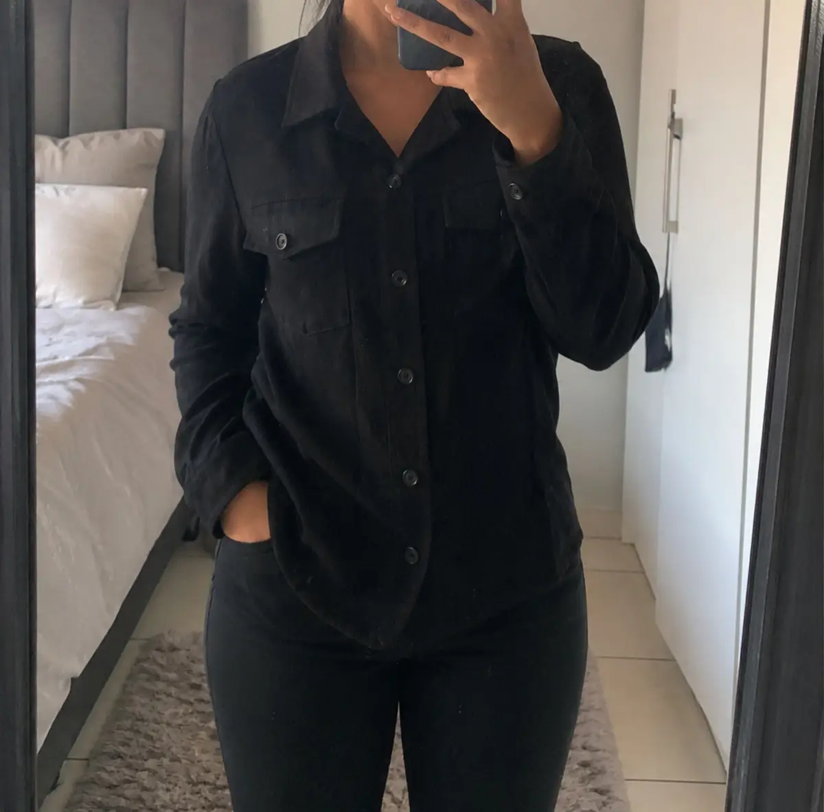Truworths Black Button-Up Shirt