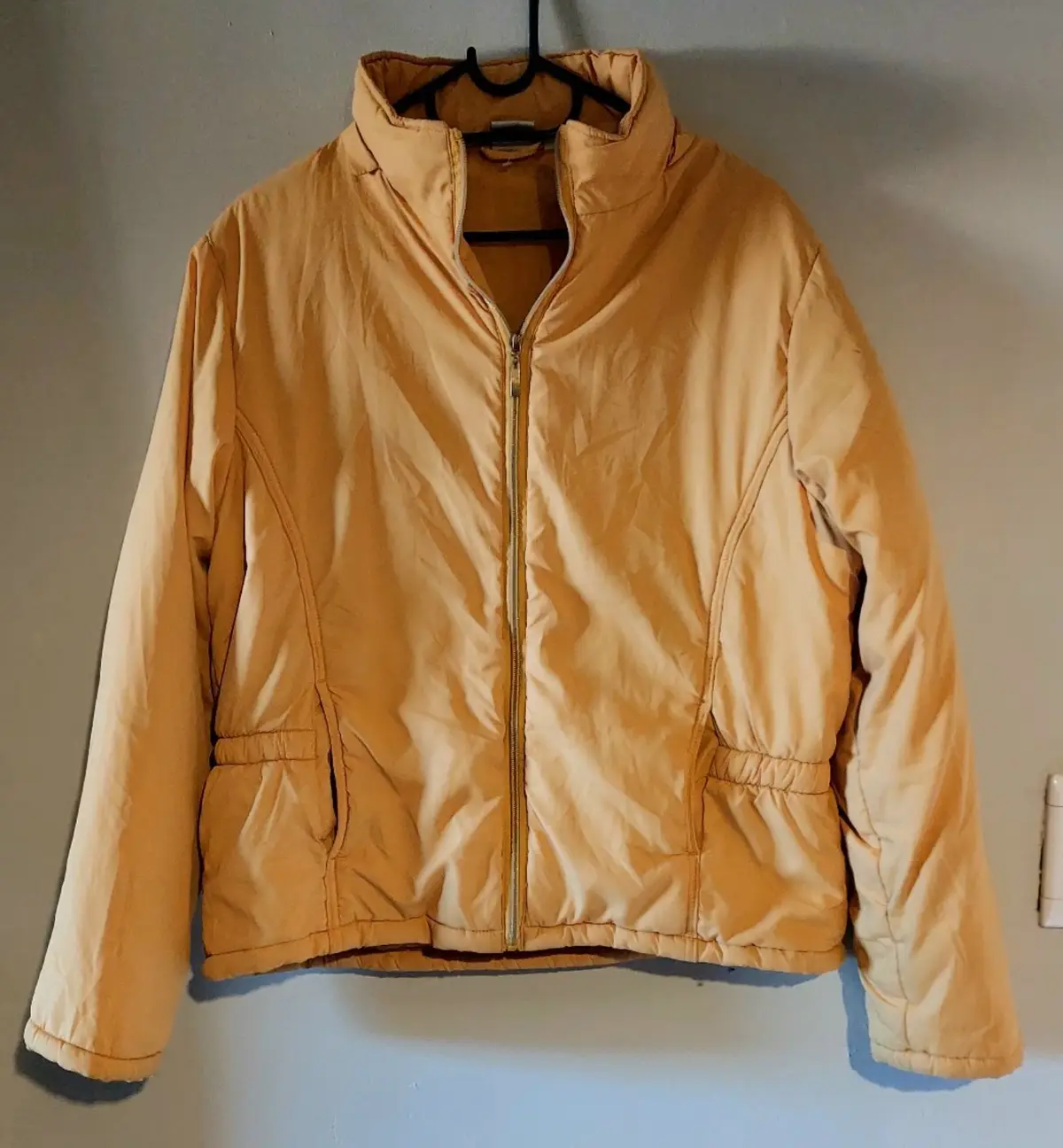 Legit Yellow Zip-Up Puffer Jacket Size 16