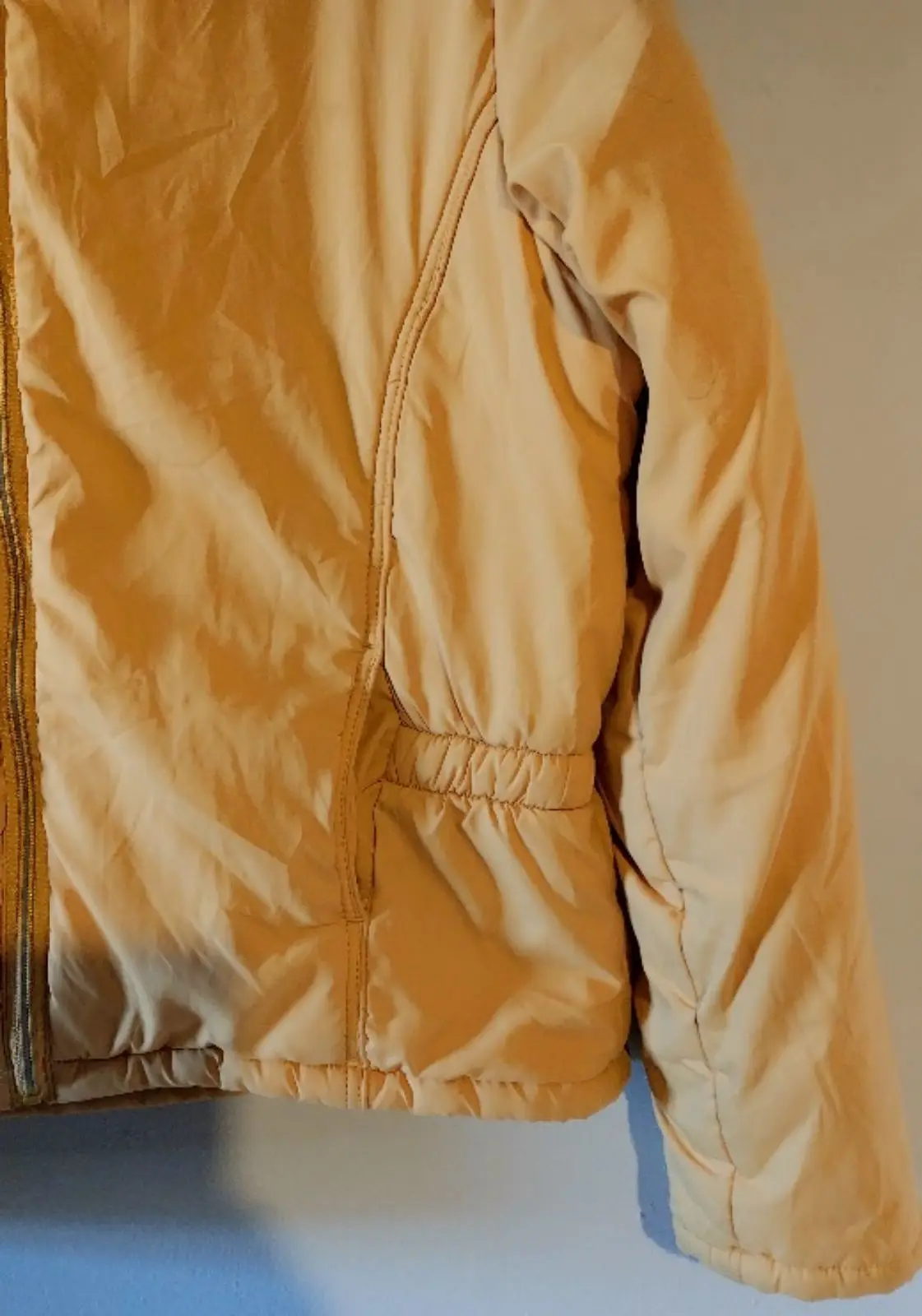 Legit Yellow Zip-Up Puffer Jacket Size 16