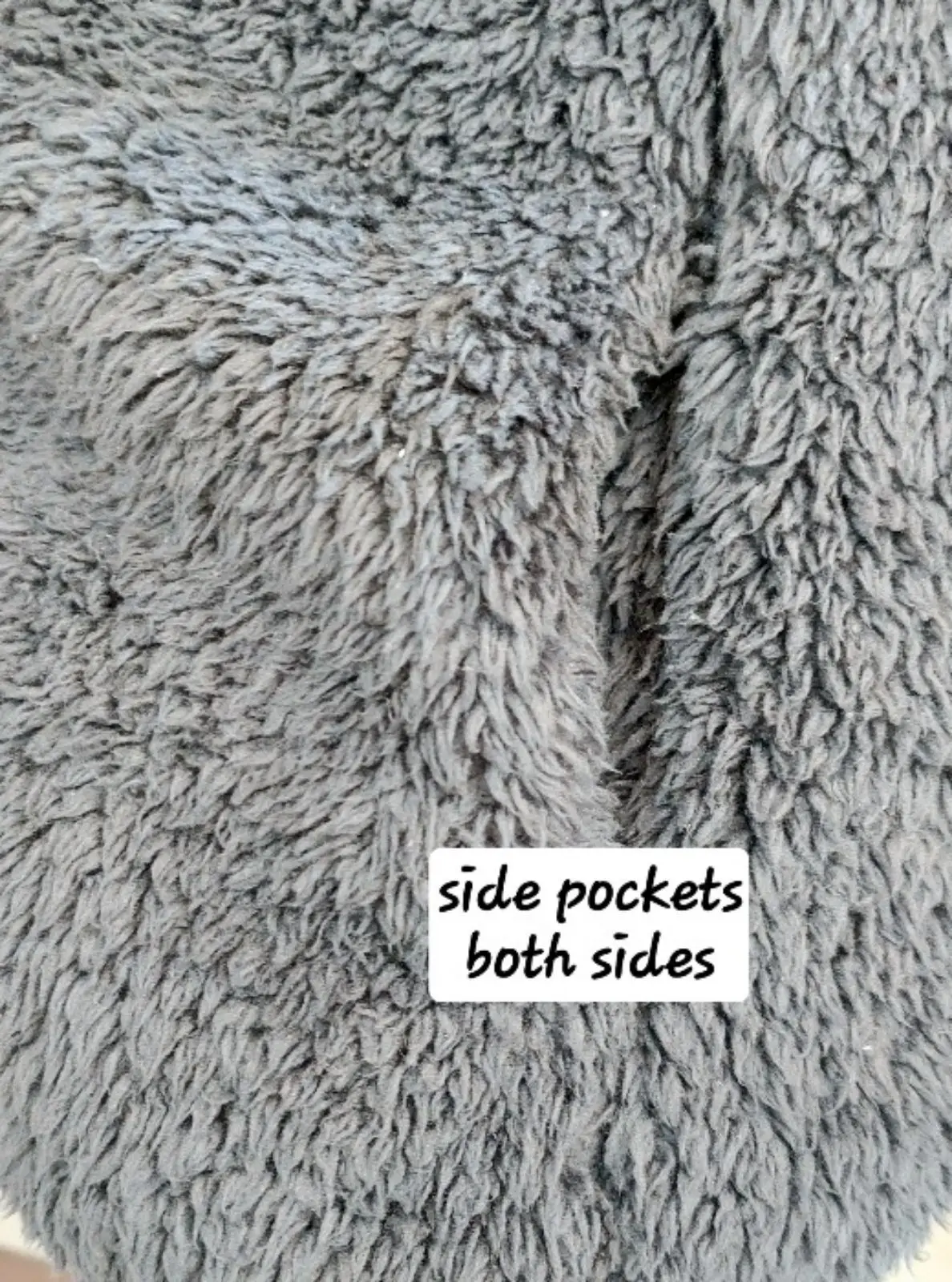 Dark Grey Fluffy Fleece Jacket