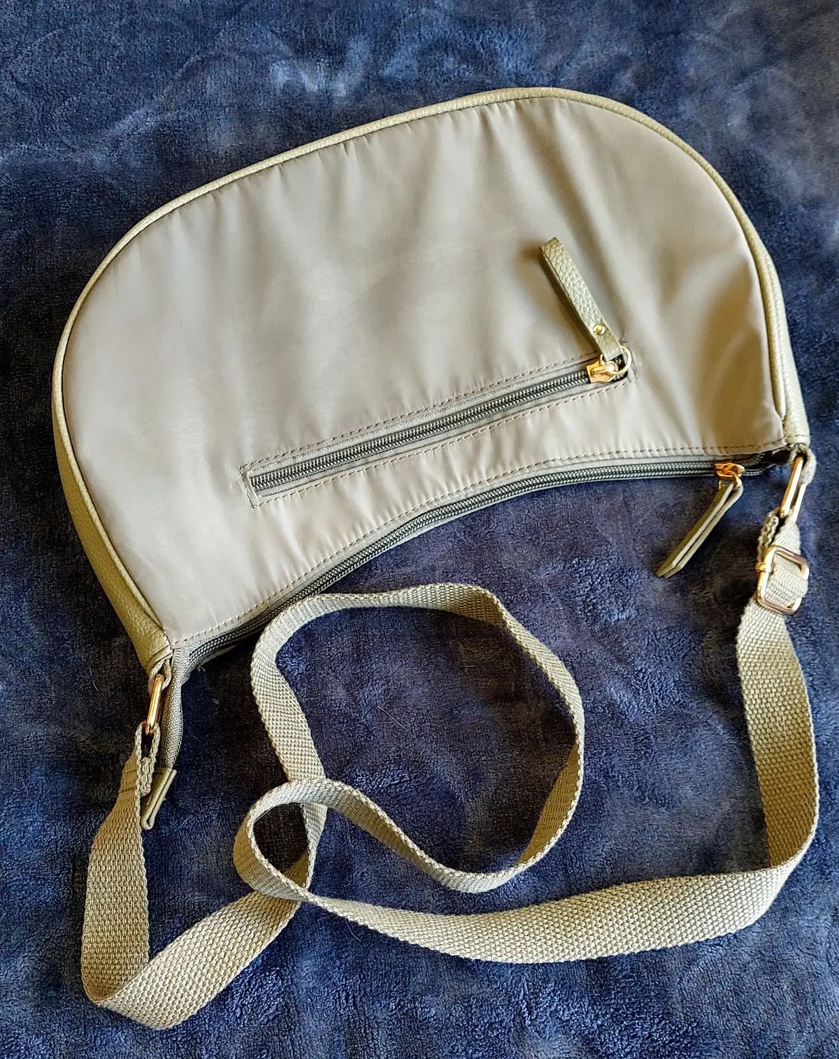 Olive Green Crescent Shoulder Bag