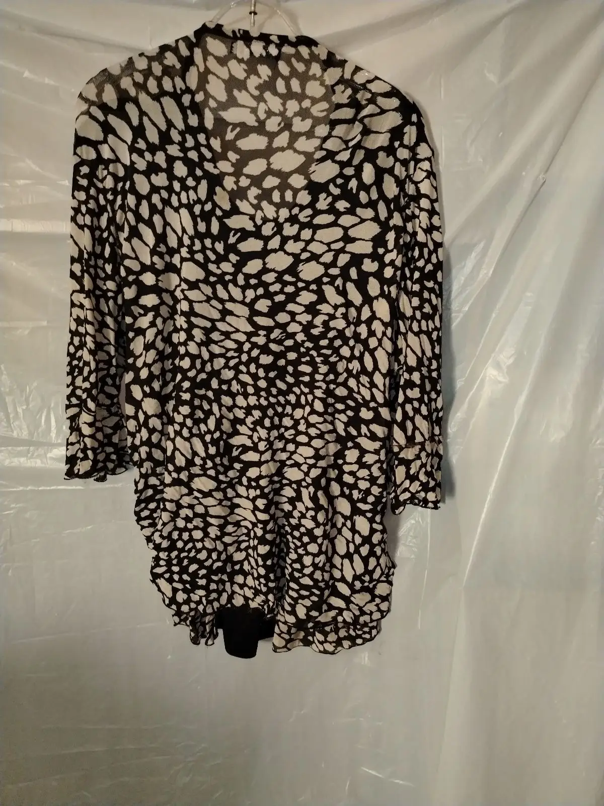 3ozz Animal Print Layered Look Top with Rhinestone Detail