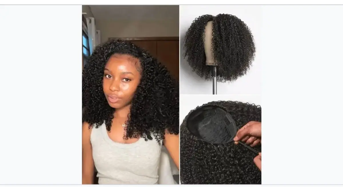 Brazilian Brown Curly Half Wig 14 Inch