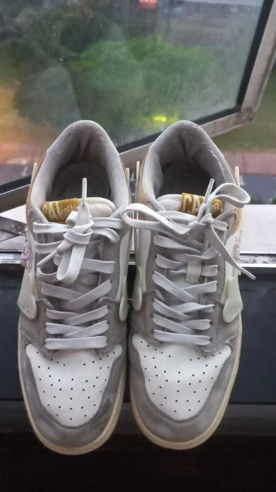 CAT&SOFA Heart Dunk Sneakers Grey Beige
