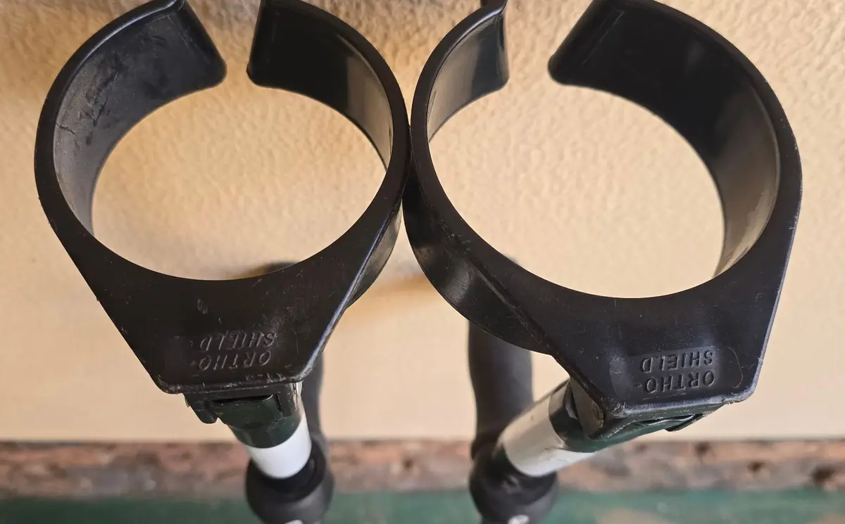 Pair of Black Forearm Crutches