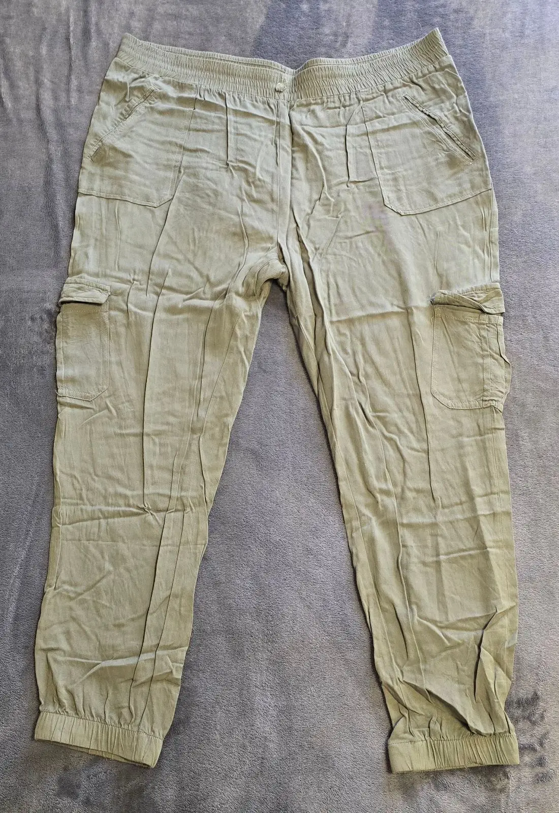 Generic Olive Green Cargo Joggers Size 40