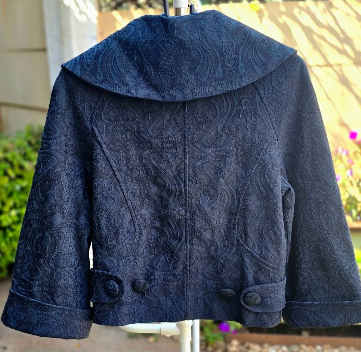 Woolworths Black Patterned Crop Jacket