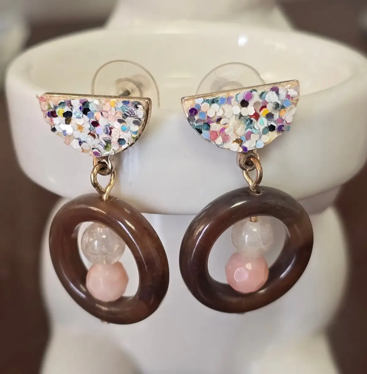 Lovisa Glitter and Hoop Drop Earrings