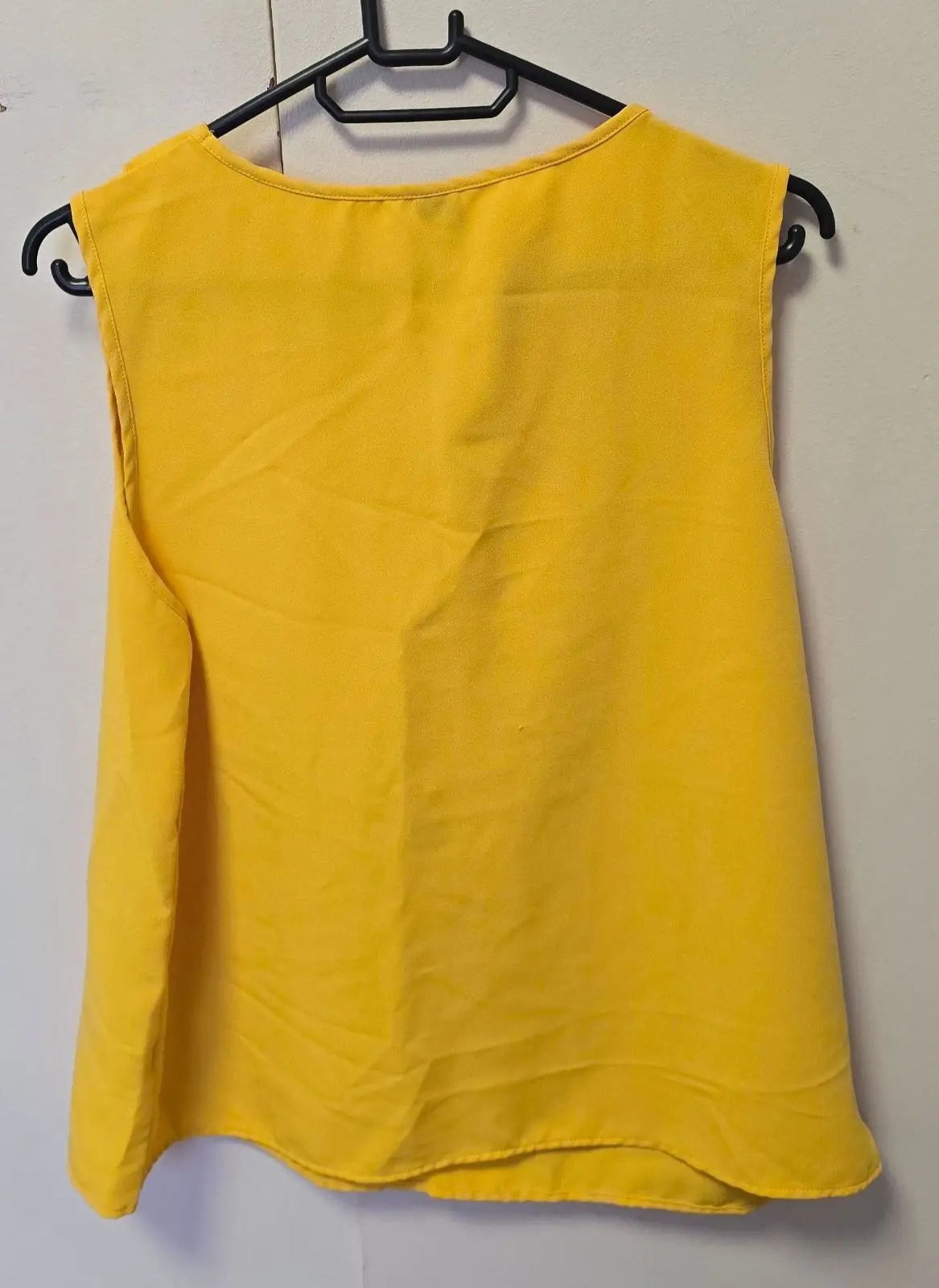 Shein Yellow Ruffle Sleeveless Top