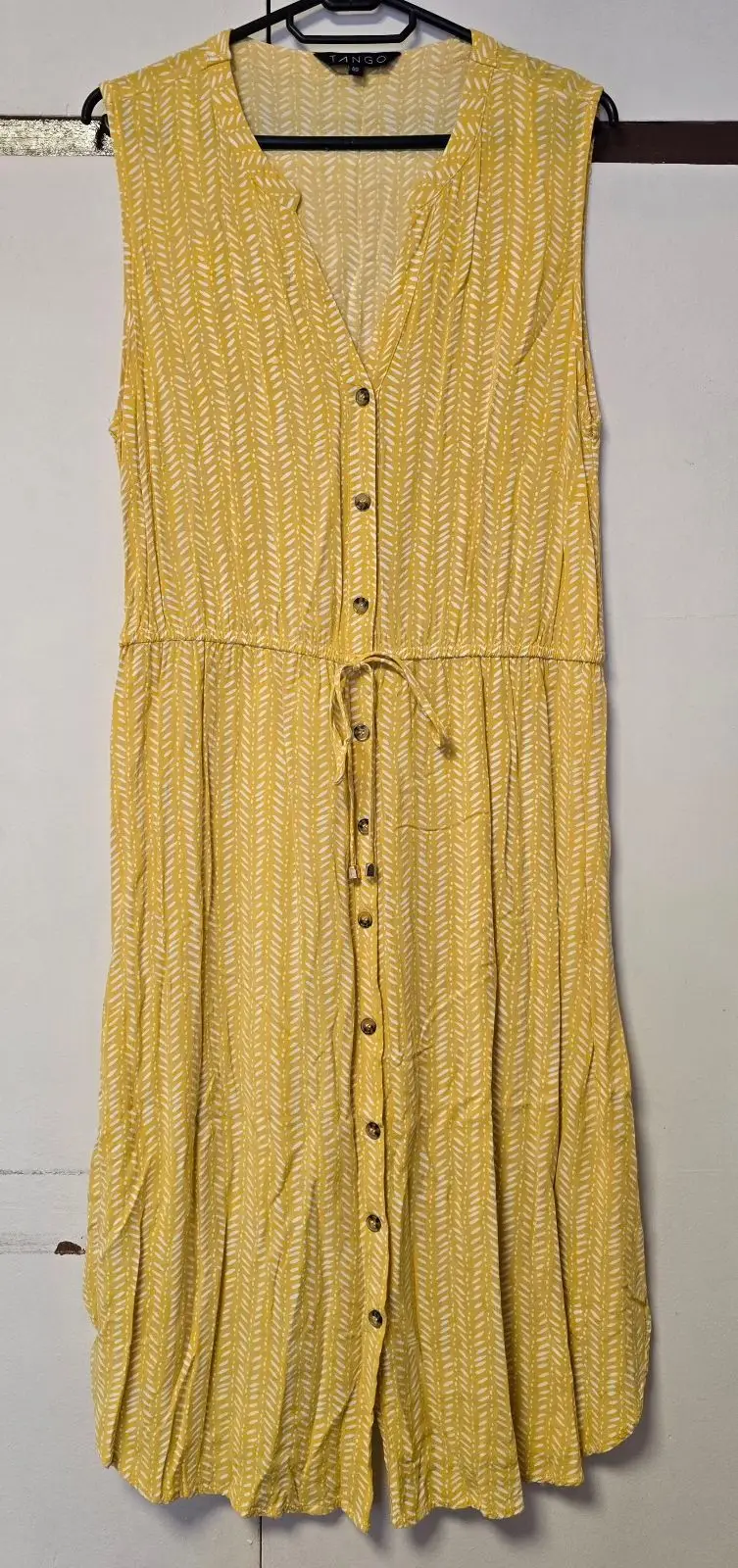 Tango Yellow Patterned Midi Dress