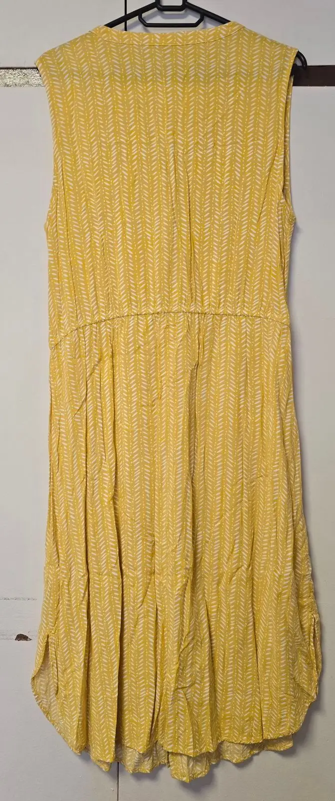 Yellow Patterned Midi Dress