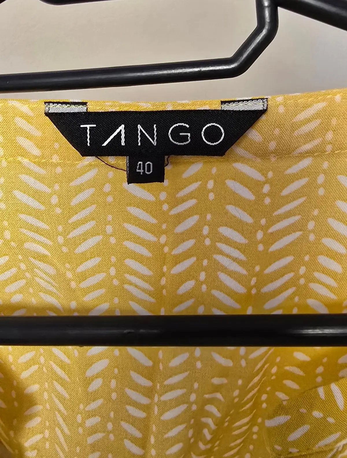 Yellow Patterned Midi Dress