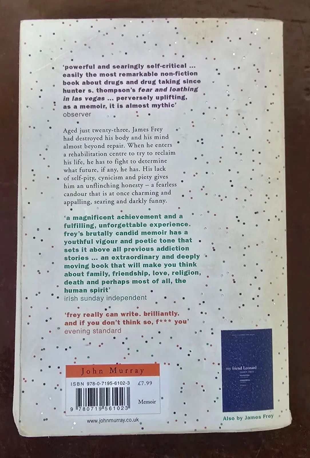 A Million Little Pieces by James Frey Paperback