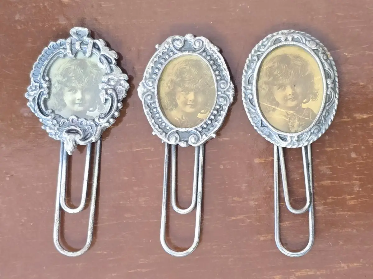 Vintage Portrait Paper Clips Set of 3