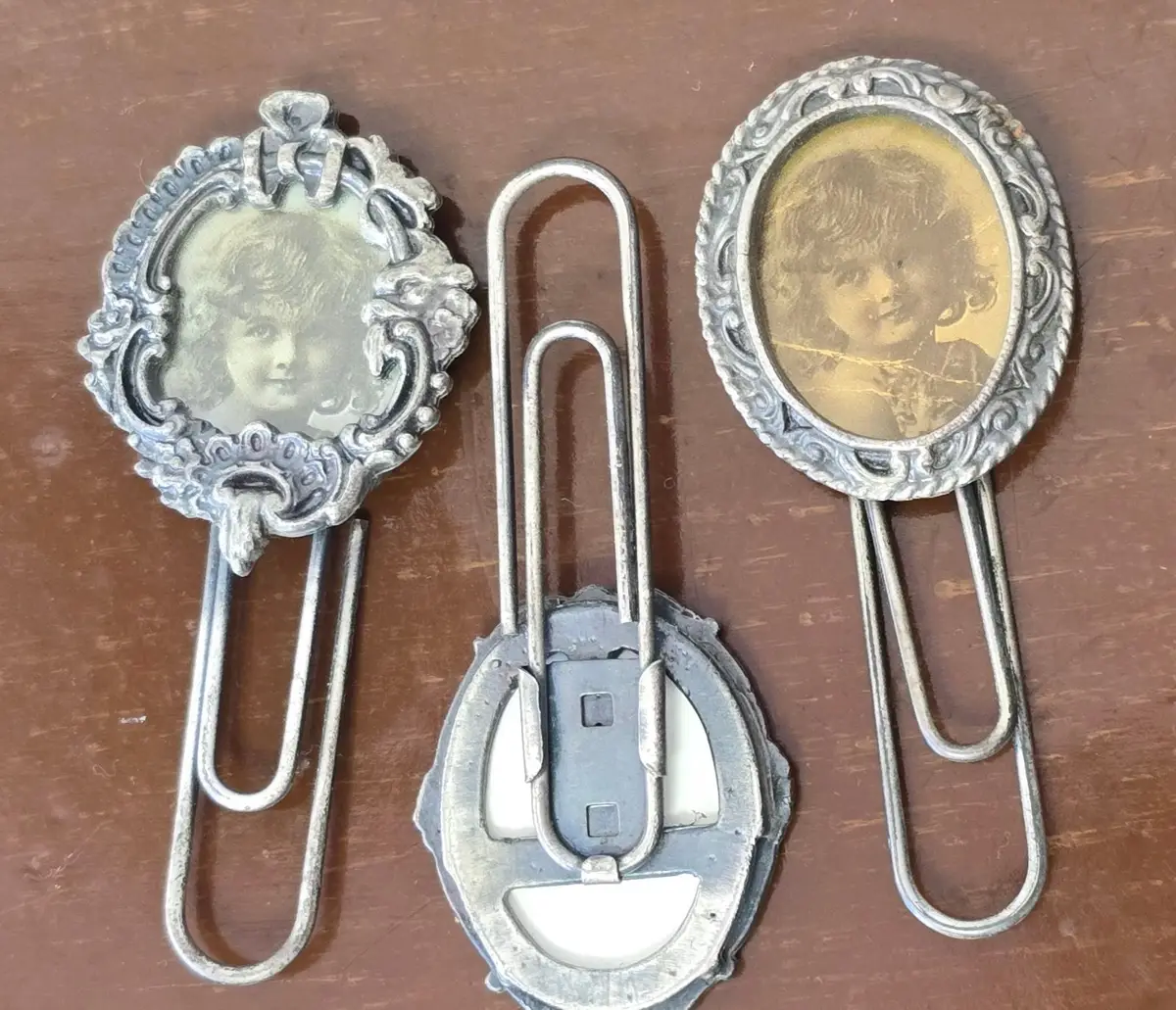 Vintage Portrait Paper Clips Set of 3