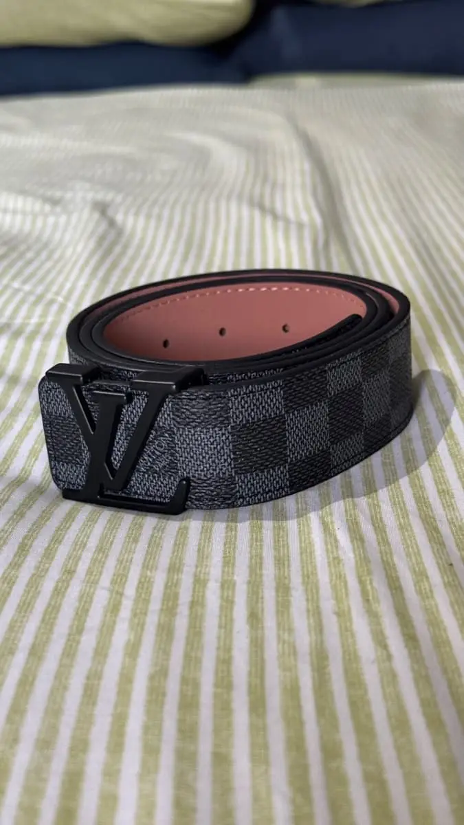 Louis Vuitton Matte black belt